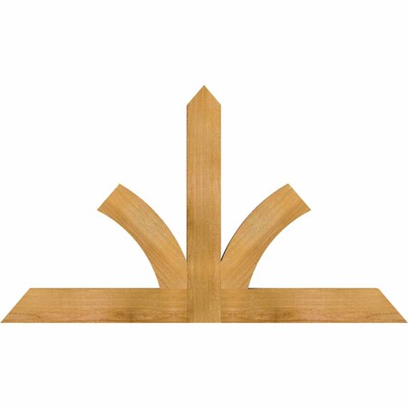 Ekena Millwork Richland Rough Sawn Timber Gable Bracket, Western Red Cedar, 48"W x 28"H x 2"D x 4"F, 14/12 Pitch GBW048X28X0204RIC00RWR